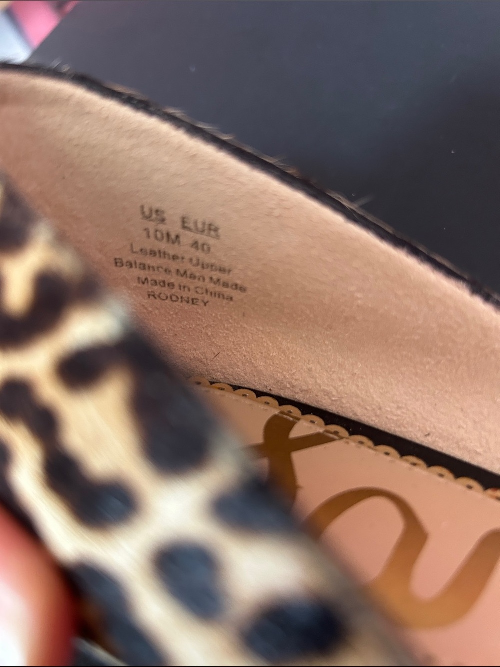 Sam Edelman Leopard Print Pointed Toe Flats Size 10 Calf Hair Rodney D’Orsay - Picture 5 of 12